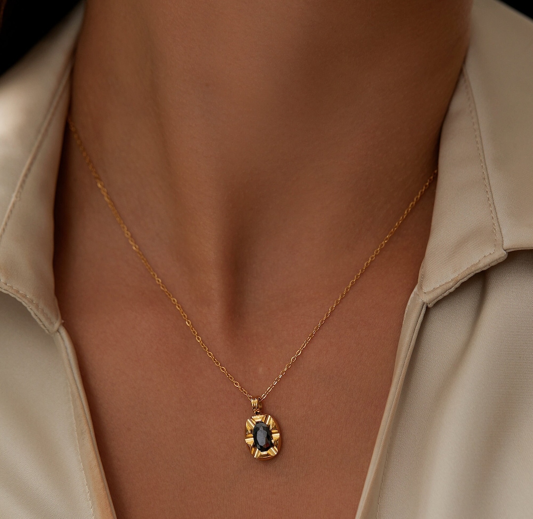 Grayson Gold Sunburst Frame Short Pendant Necklace in Iridescent Opalite Illusion