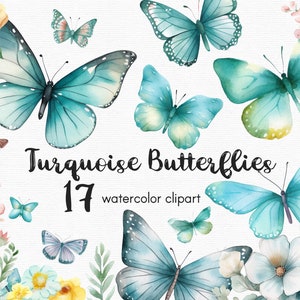 Vlinders clipart, bloemen clipart, 17 png-bestanden met transparante achtergrond, lente clipart, tuin clipart, bloemen INSTANT DOWNLOAD