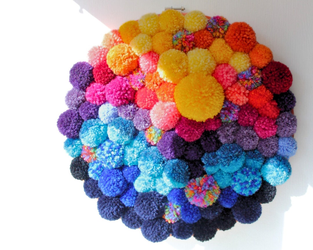 Pom Pom Wall Art Eccentric Home Decor Maximalist Wall Etsy