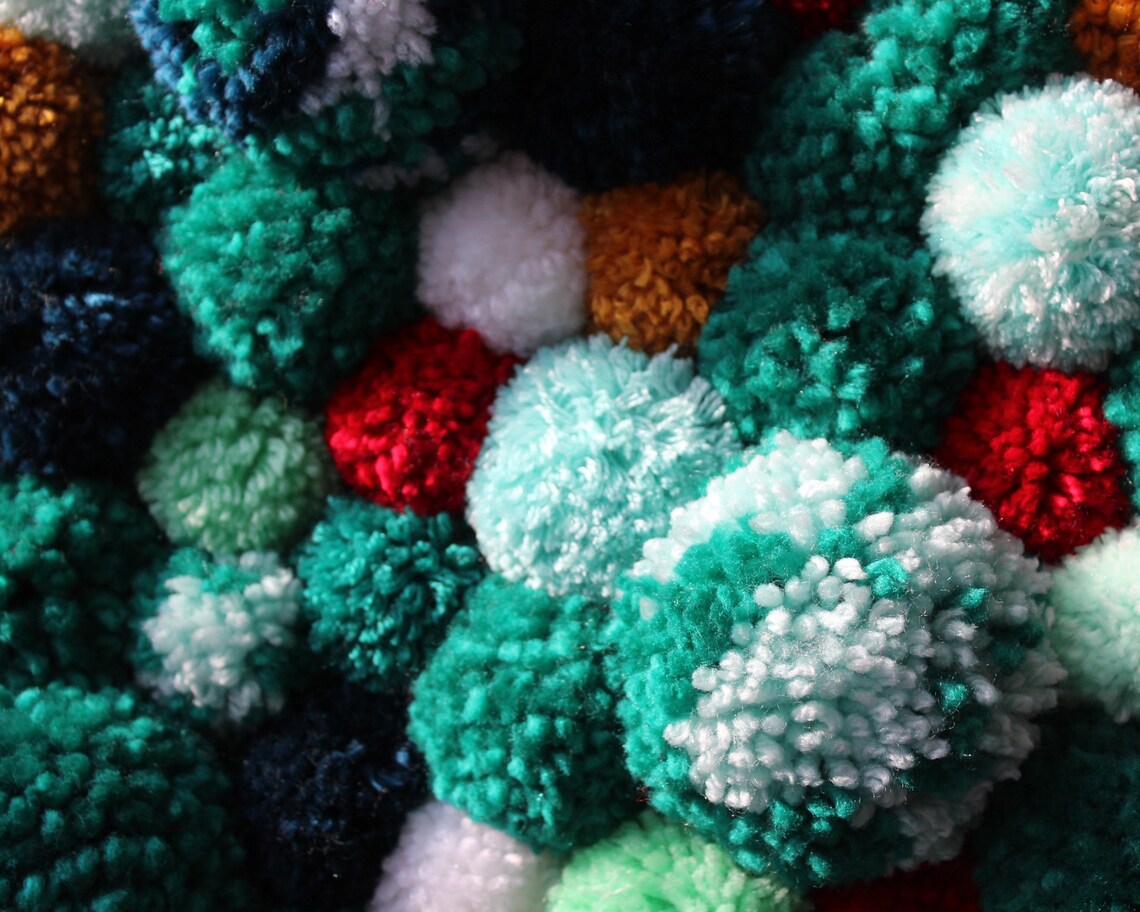 Pom Pom Wall Art Eccentric Home Decor Maximalist Wall Etsy