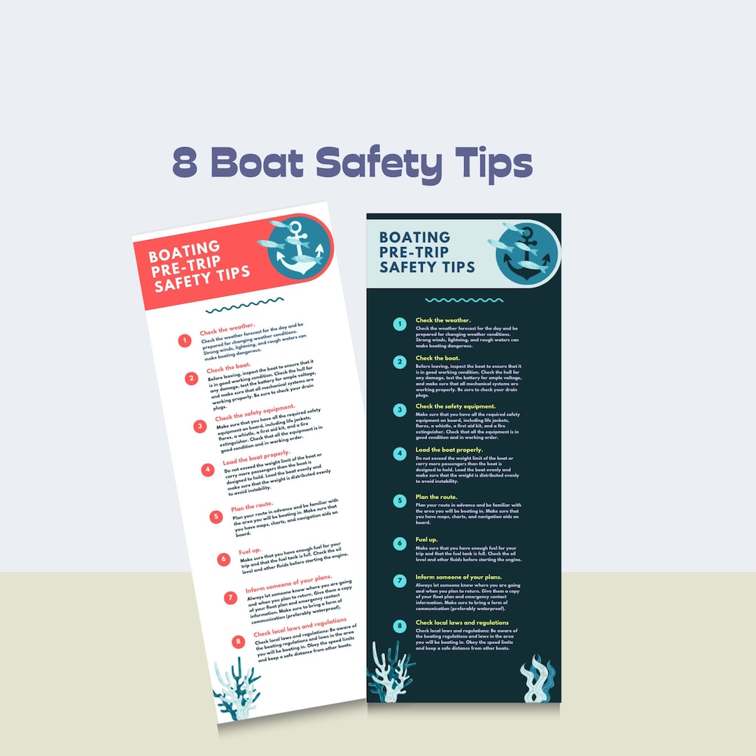 Boat Safety Infographic Poster - Etsy
