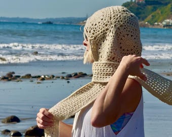 Patrón de ganchillo para bufanda/capucha Balabonnet (Cabello) Original
