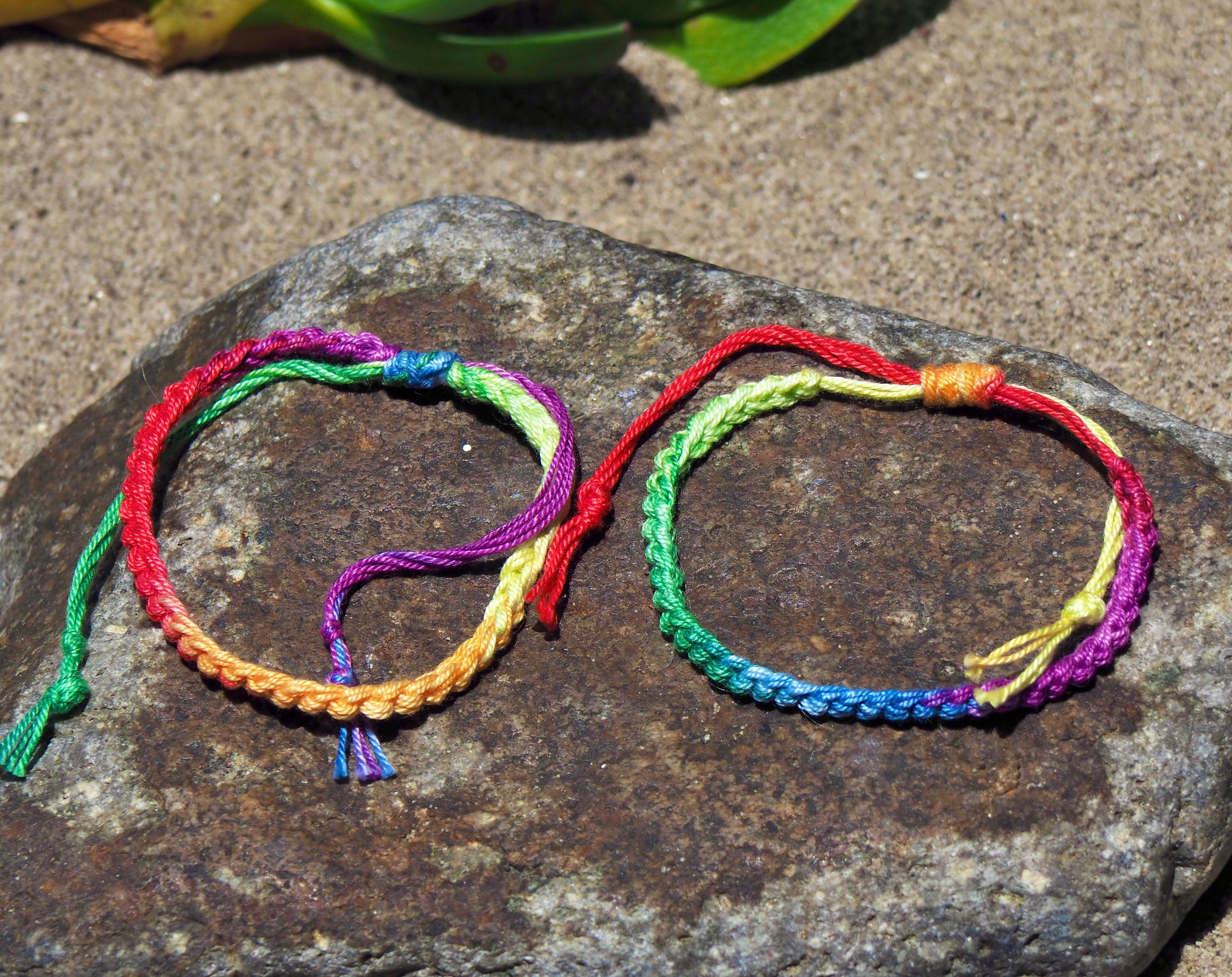 LGBTQ Rainbow Pride Month Celebration Bracelet Set of 2 - Adjustable - Etsy