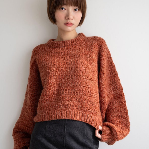 Patrón de suéter tunecino de crochet: jersey de punto simulado (patrón en PDF, talla incluida, en inglés)