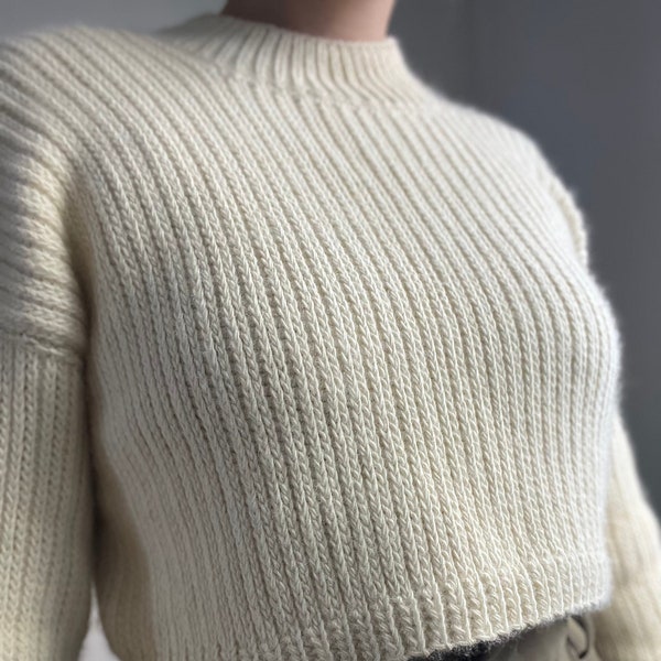 Beginnersvriendelijk gehaakt truipatroon PDF (Engels), I Smell Snow Sweater, maat inclusief gehaakt truipatroon