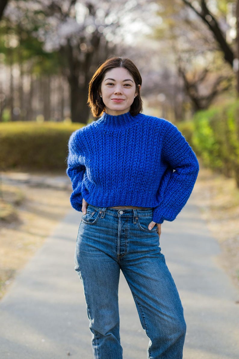 Crochet Sweater Pattern PDF (English)| Chunky Knit Look Pullover | Oversized Mock Neck Jumper | Beginner Crochet Garment | Shipshape Sweater image 3