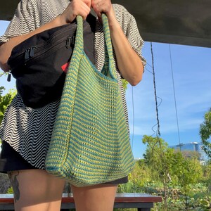 Tunisian Crochet Bag Pattern | Knit Look Tote PDF | Modern Handmade Purse | Beginner Tunisian Project | Everyday Crochet Bag | Not Knit Bag image 5