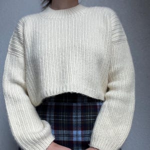 I Smell Snow Crochet Sweater | Mock Knit Ribbed Crochet Jumper (PDF Pattern, English) | Chic Winter Pullover image 4