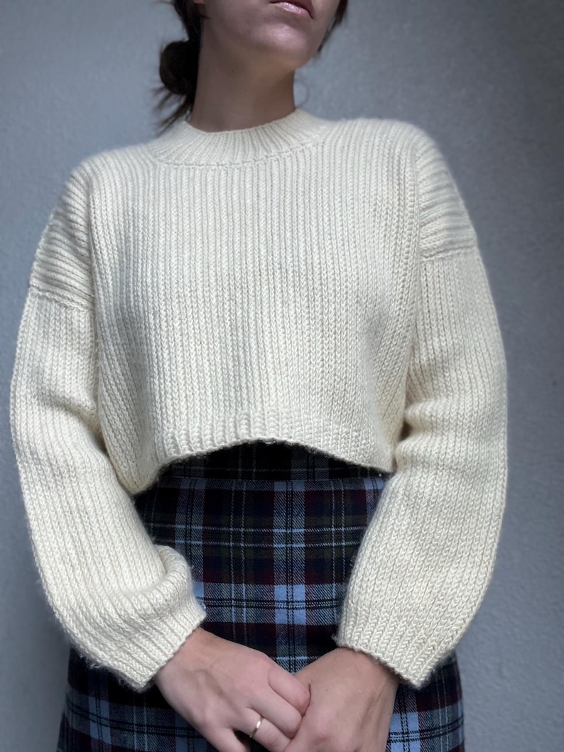 I Smell Snow Crochet Sweater | Mock Knit Ribbed Crochet Jumper (PDF Pattern, English) | Chic Winter Pullover image 4