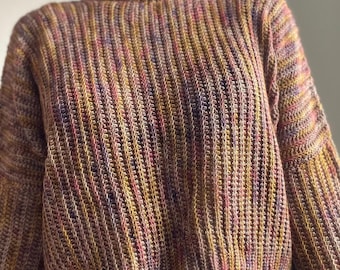 Crochet Sweater Pattern PDF (English): City Stroll LITE, Beginner Friendly, Includes Photos and Videos