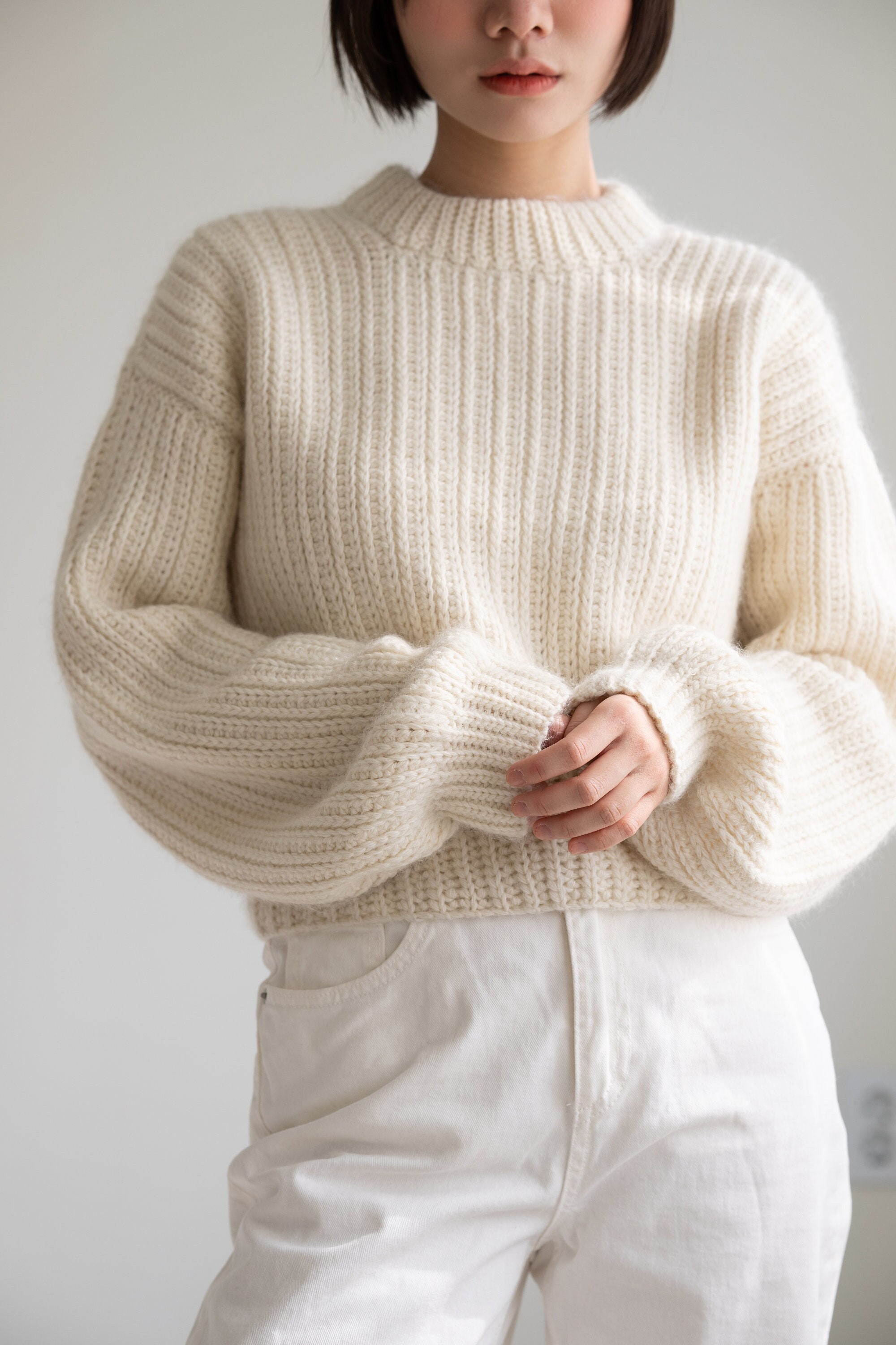 39 Crochet Sweater Patterns to Stitch Cozy Pullovers, Cardigans, and Statement Layers 13 Crochet Sweater Pattern Knit Look Pullover (English)