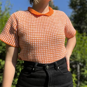 Vintage inspired made-to-measure tunisian crochet summer top pdf, includes video tutorials