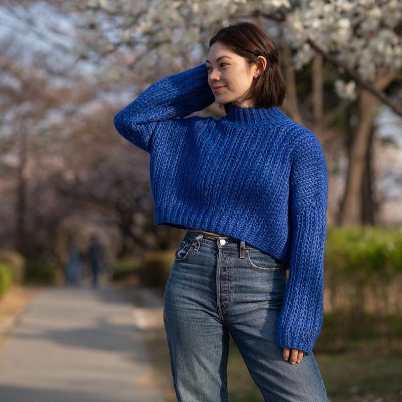 Crochet Sweater Pattern PDF (English)| Chunky Knit Look Pullover | Oversized Mock Neck Jumper | Beginner Crochet Garment | Shipshape Sweater image 4