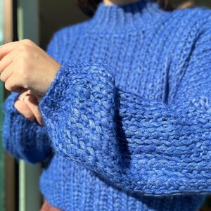 Crochet Sweater Pattern PDF (English)| Chunky Knit Look Pullover | Oversized Mock Neck Jumper | Beginner Crochet Garment | Shipshape Sweater image 5