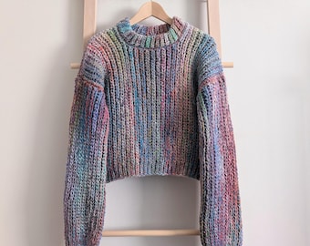 Chunky Crochet Sweater Pattern: Easy Beginner PDF Download (English), Includes Photos and Videos
