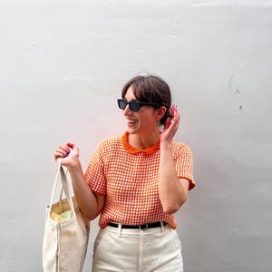 Vintage inspired made-to-measure tunisian crochet summer top pdf, includes video tutorials