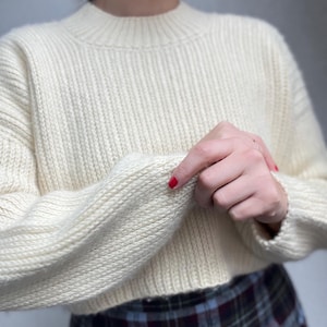 I Smell Snow Crochet Sweater | Mock Knit Ribbed Crochet Jumper (PDF Pattern, English) | Chic Winter Pullover image 8