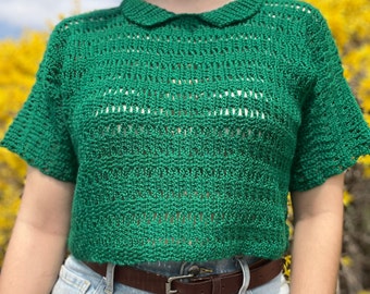 Patrón PDF de top de verano de crochet ligero, jersey Maybe One Day, incluye videos, tabla de puntadas y fotos, tamaño incluido crochet