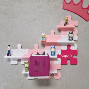 Tonie shelf expandable for jukebox and Tonie figures personalizable desired name girl's dream