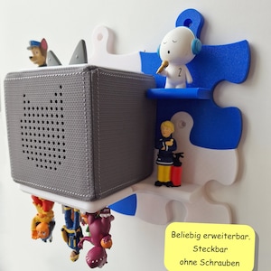 Tonie shelf puzzle expandable for music box and Tonie figures personalizable