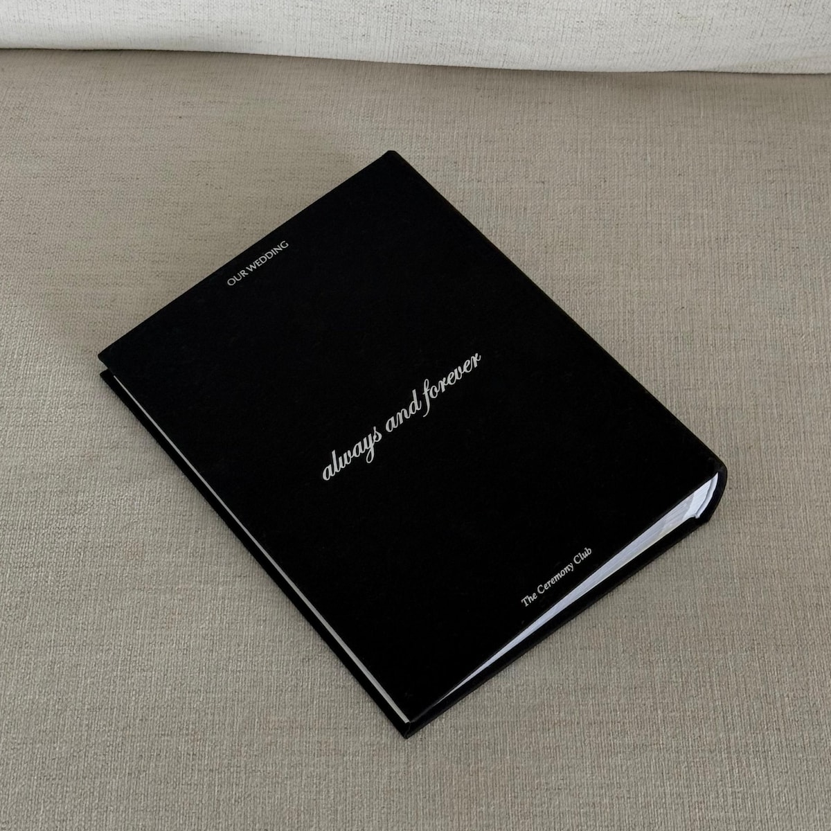 Wedding Photo Album in Black Linen - Etsy