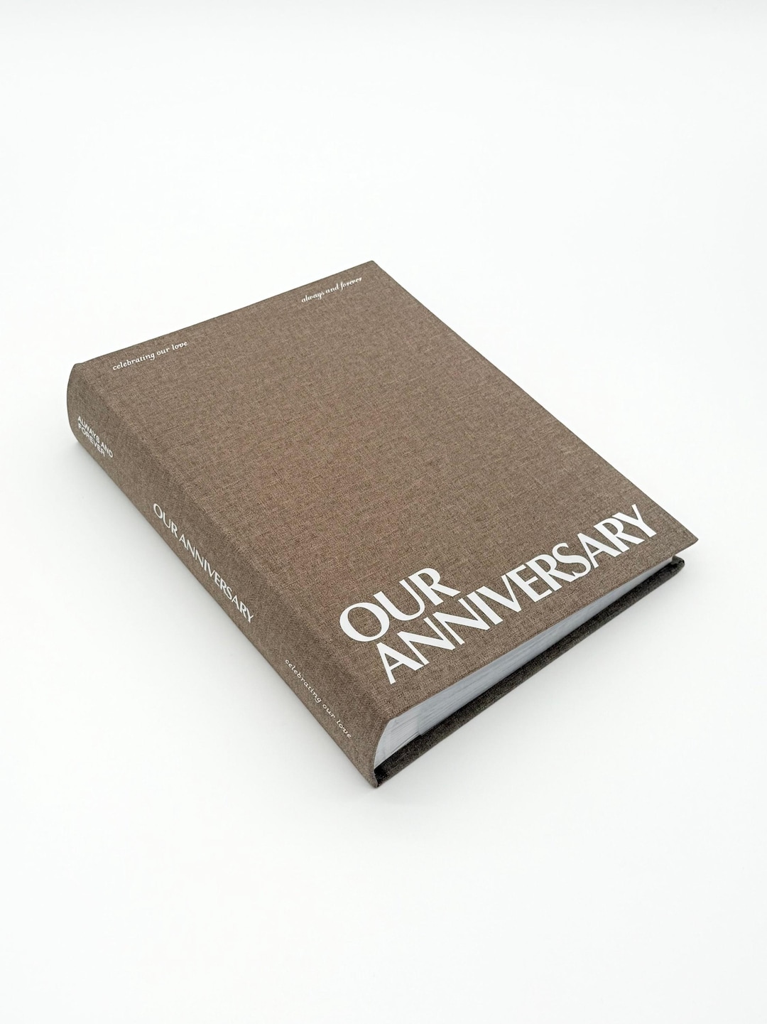 Our Anniversary Photo Album - Brown Linen
