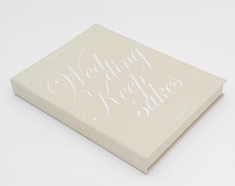 Linen Wedding Keepsake Book Box