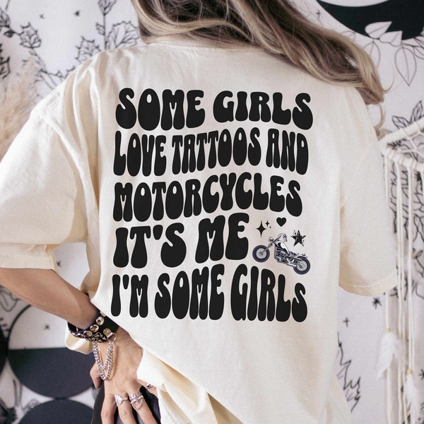 Alcune ragazze adorano i tatuaggi e le motociclette, maglietta Biketoberfest, settimana della bici, motocicletta, pilota, maglietta da motociclista per donne, club motociclistico