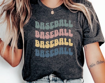Baseball T-shirt for Women, Baseball Mom T-shirt, Baseball Game T-shirt, Gift for Her, Vintage-Inspired Baseball T-shirt