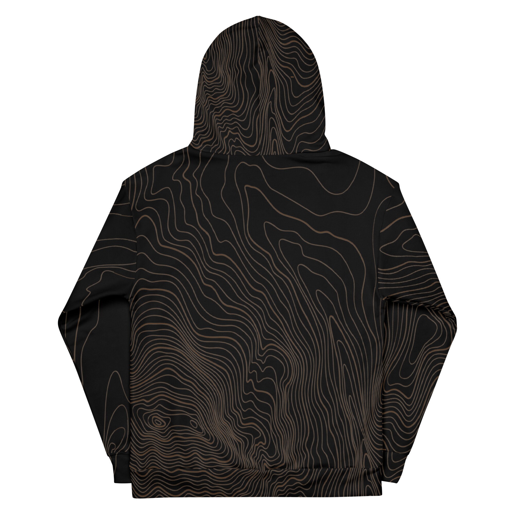 Mens Offroad Topo Hoodie Topographic Print Hoodie in Black Etsy