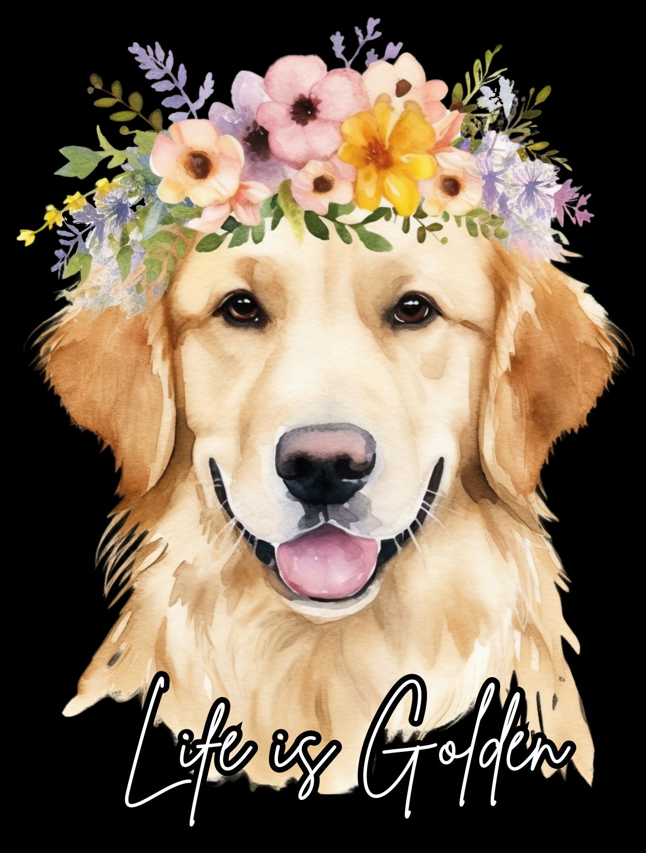 Life is Golden, Golden Retriever Png - Etsy