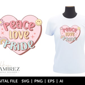 Pride Month SVG, Gay SVG, LGBTQ, Queer, Regenbogen, Transgender, Liebe, lesbisch, Peace Love Pride