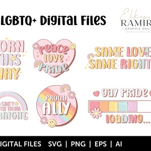 Pride Month Svg, Bundle Svg, Gay Svg, LGBTQ Svg, Queer Svg, Rainbow Svg, Transgender Svg, Love Svg, Lesbian Svg, Editable