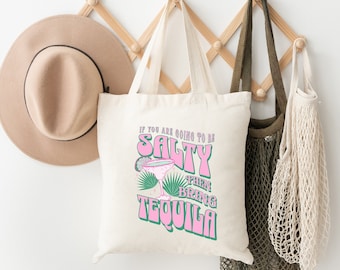 Si vous allez être salé, apportez un sac fourre-tout tequila, un sac tequila, un sac fourre-tout en toile TC, un sac fourre-tout rigolo, un sac fourre-tout pour le week-end Lake Day