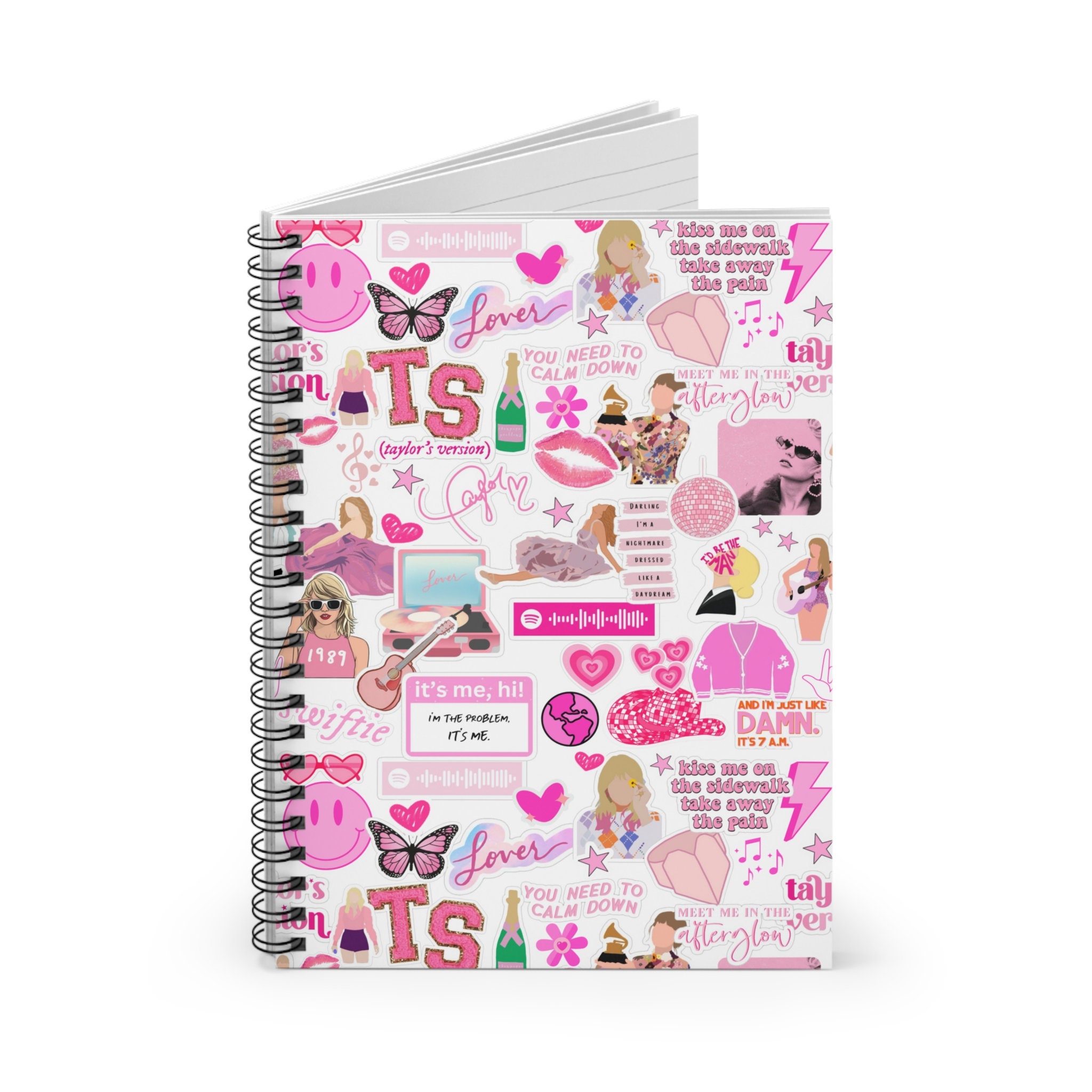 Discover Personalized Taylors Fan Version Spiral Notebook, Gifts for TS Fan