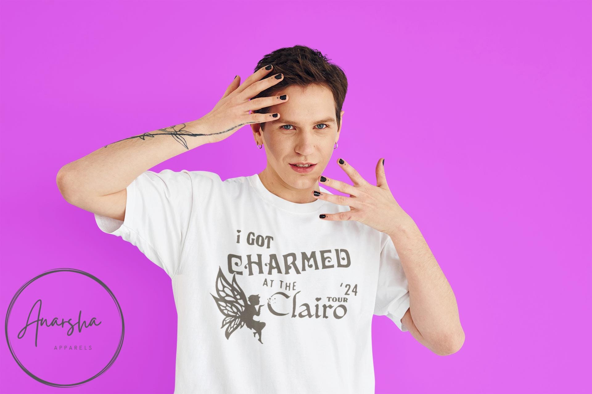 Clairo '24 Tour T-shirt - 'I Got Charmed' Design - Etsy