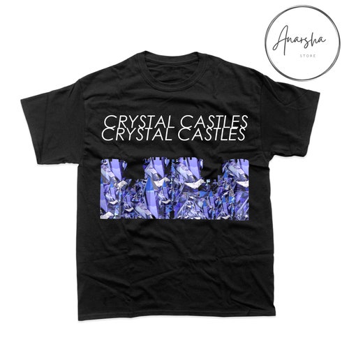 CRYSTAL CASTLES Tシャツ ブラック　クリスタルキャスルズ Crystal Castles Graphic Tee - Unisex Band T-shirt - Etsy