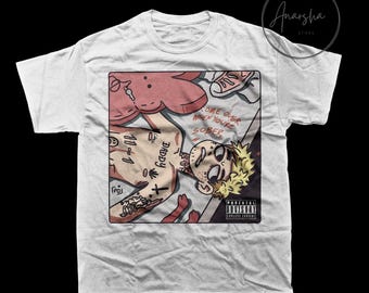 Maglietta grafica con motivo cartoon di Lil Peep