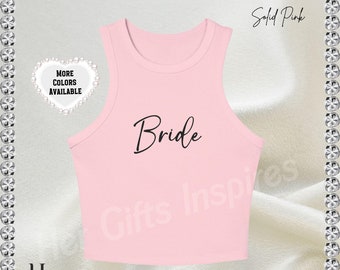 Pink Bride Tank Top: Bachelorette Party, Bridal Shower Outfit, Future Mrs Tee, Getting Ready Outfit