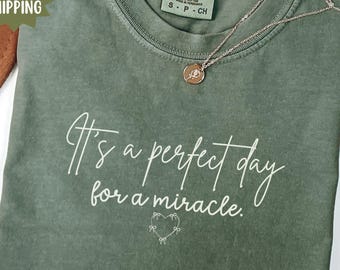 IVF Shirts Comfort Colors® Transfer Day Perfect Day For Miracles Tee Inspired Text IVF Mom Bow Tee New Parent Christmas Gift Fertility Gifts