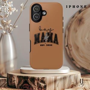 Fundas de teléfono para mamá primeriza, regalo para el Día de la Madre, personalizadas, con fecha de estimación, para nuevos padres, con rayo, para iPhone 17, 16, Samsung 25 y 24, Google imagen 5