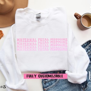 Camiseta MFM, ecografista de medicina materno-fetal, cuello redondo, regalos para nuevos médicos, regalo de agradecimiento para enfermeras, graduados de enfermería, cumpleaños de compañeros de trabajo