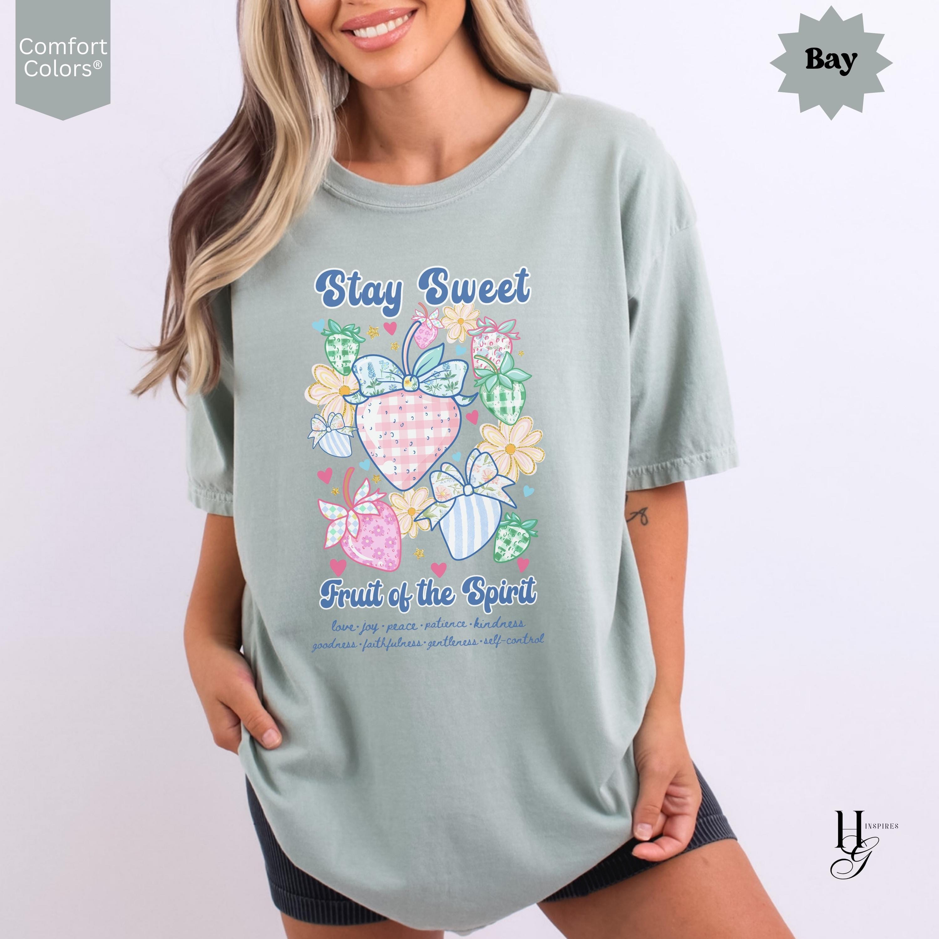 Strawberry Christian Shirt Fruit of the Spirit Comfort Colors® Bible ...