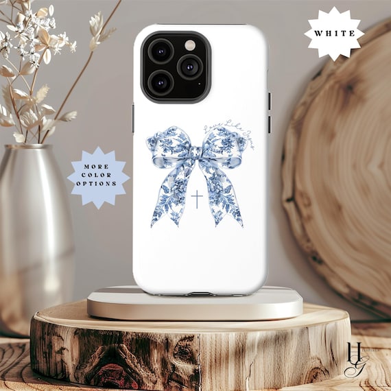 Love Like Jesus Coquette Christian Cases Blue Preppy Bow Phone Covers Godly Women Easter Gifts iPhone 17 16 Samsung Galaxy S25 Google Pixel