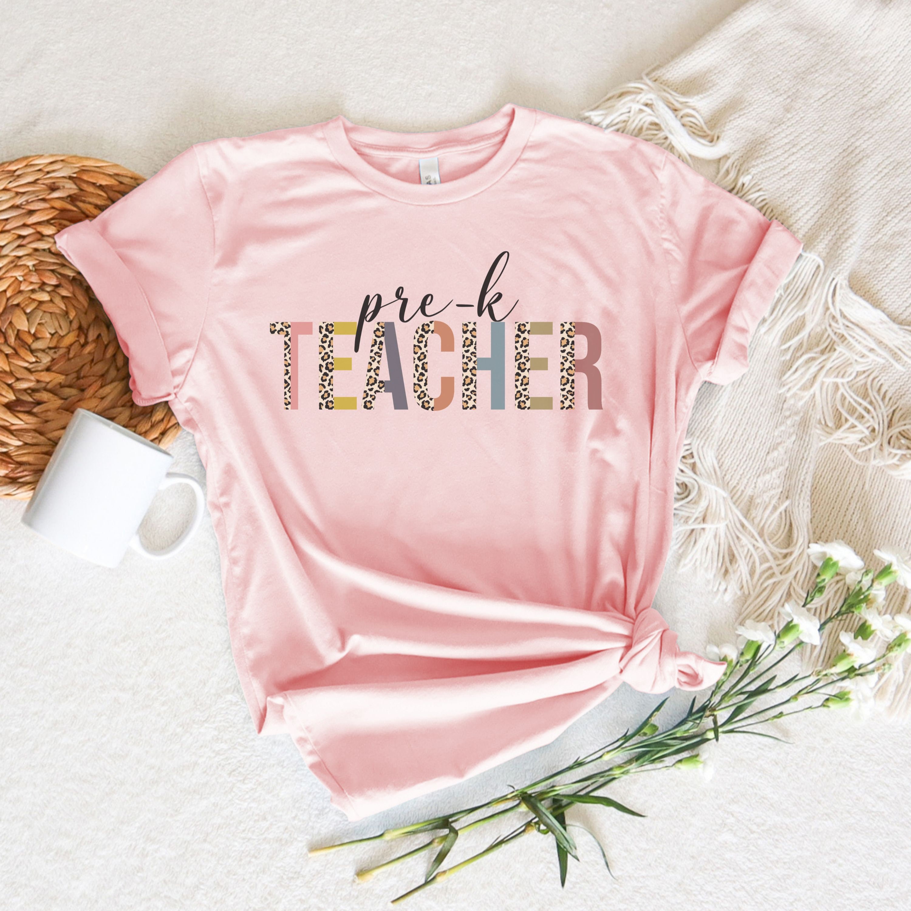 "Helping Little Minds Grow" Preschool Teacher Shirt - Short Sleeve T-Shirt For PreK & Kindergarten Teachers