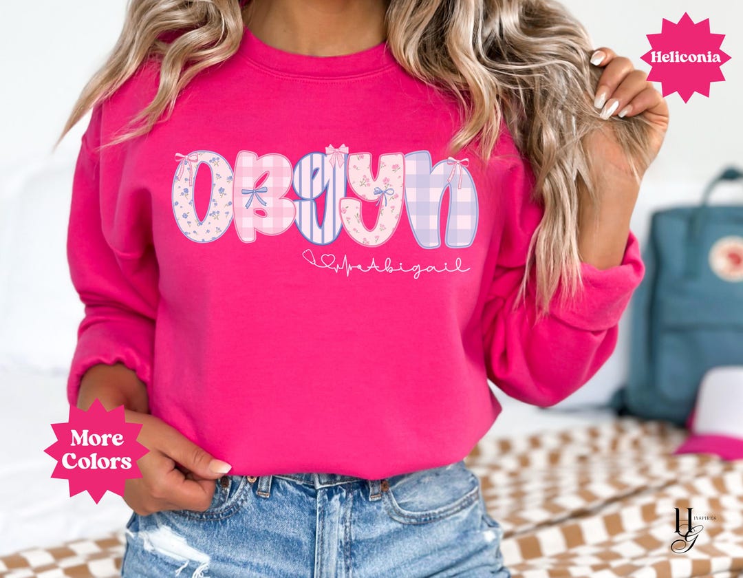 Obgyn Sweatshirt Personalized Baby Nurse Christmas Gifts Birth Worker ...