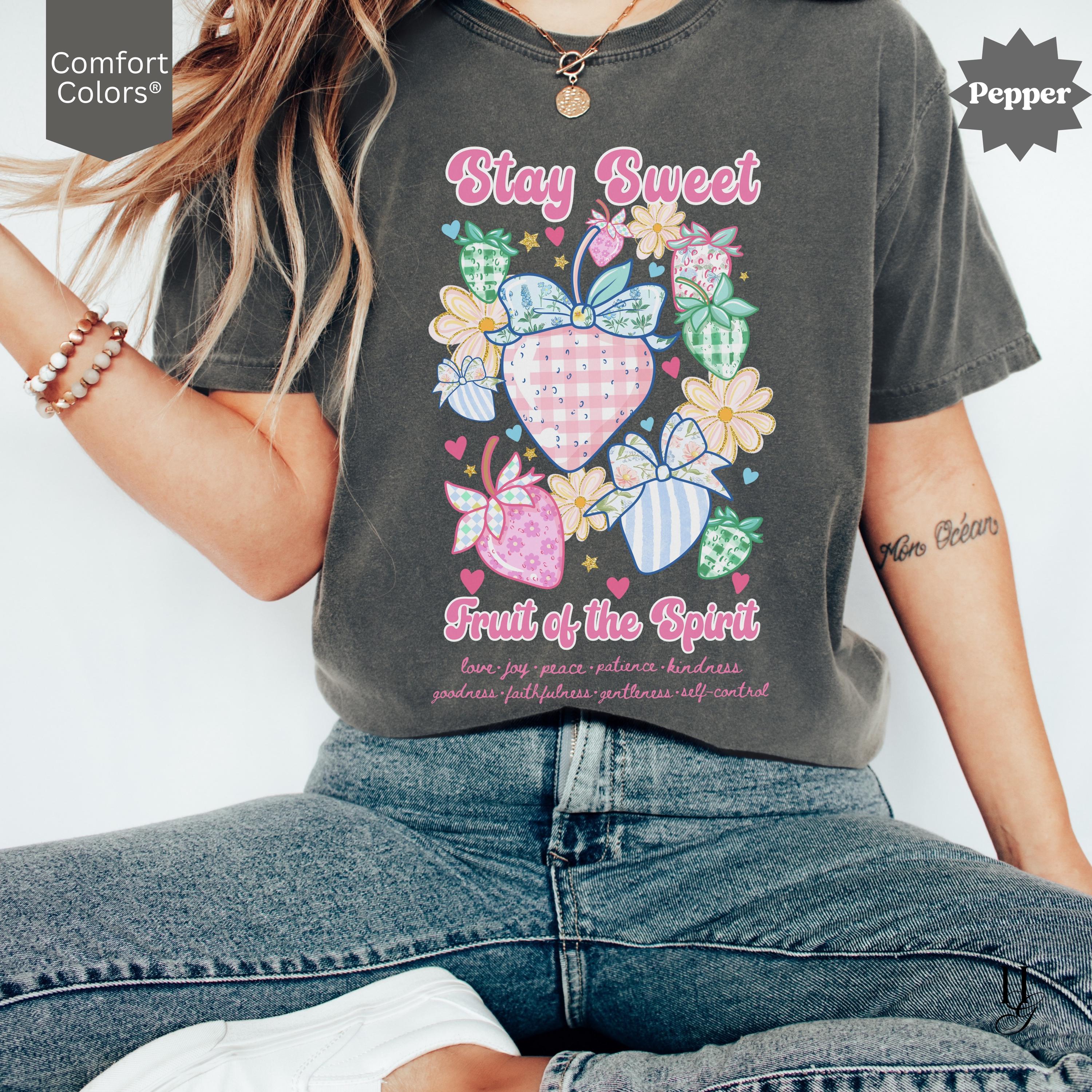 Strawberry Christian Shirt Fruit of the Spirit Comfort Colors® Bible ...
