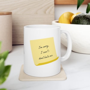 Sex and the City, Im Sorry, I Can&#39;t, Post-It Breakup, Post-It Mug, Sex and the City Mug, SATC, And Just Like That, Sex and the City Gift