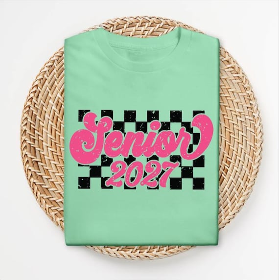 Senior 2027 Shirt, Class of 2027 Graduation Tee, Trendy Senior Shirt, Colorful Senior Graphic Tee, High School Senior Gift