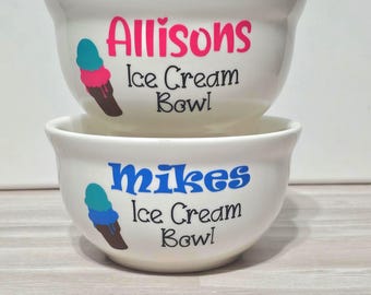 Personalized Ice Cream Bowl, Snack Bowl Gift, Easter Basket Stuffer,